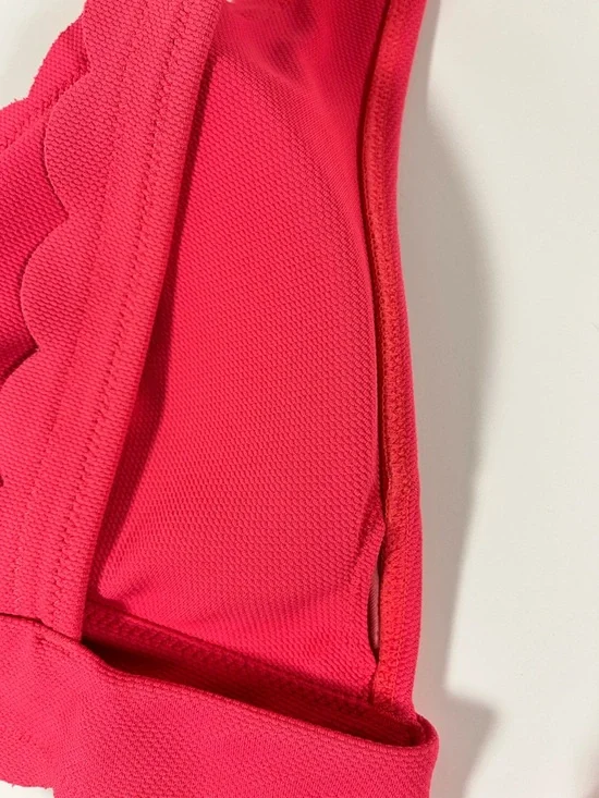 Victoria's Secret Scallop High Waist Cheeky Coral Pink Bikini, size Medium - Picture 9 of 10